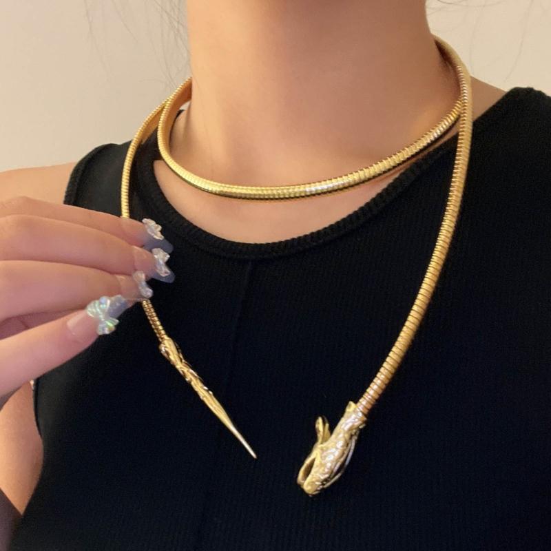 Bendable Snake Body Chain for Women Adjustable Punk Snake Belly Chain Flexible Multi-Purpose Bracelet Necklace Jewelry