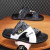 Fashion Mens Slippers Summer Casual Shoes Beach Sandals Outdoor Slides Walking Comfort Leather Luxury Designer Fashion Lightweight