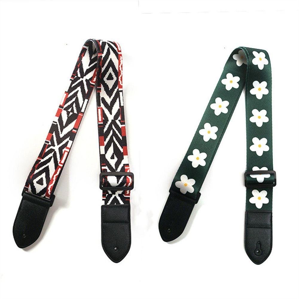 Extra Wide Electric Guitar Belt Color Print Guitar Shoulder Strap Guitar Strap  Folk Guitar