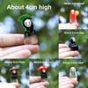 Face No Man Holding Umbrella Sitting Posture Hat Mini Model Ornament Desktop