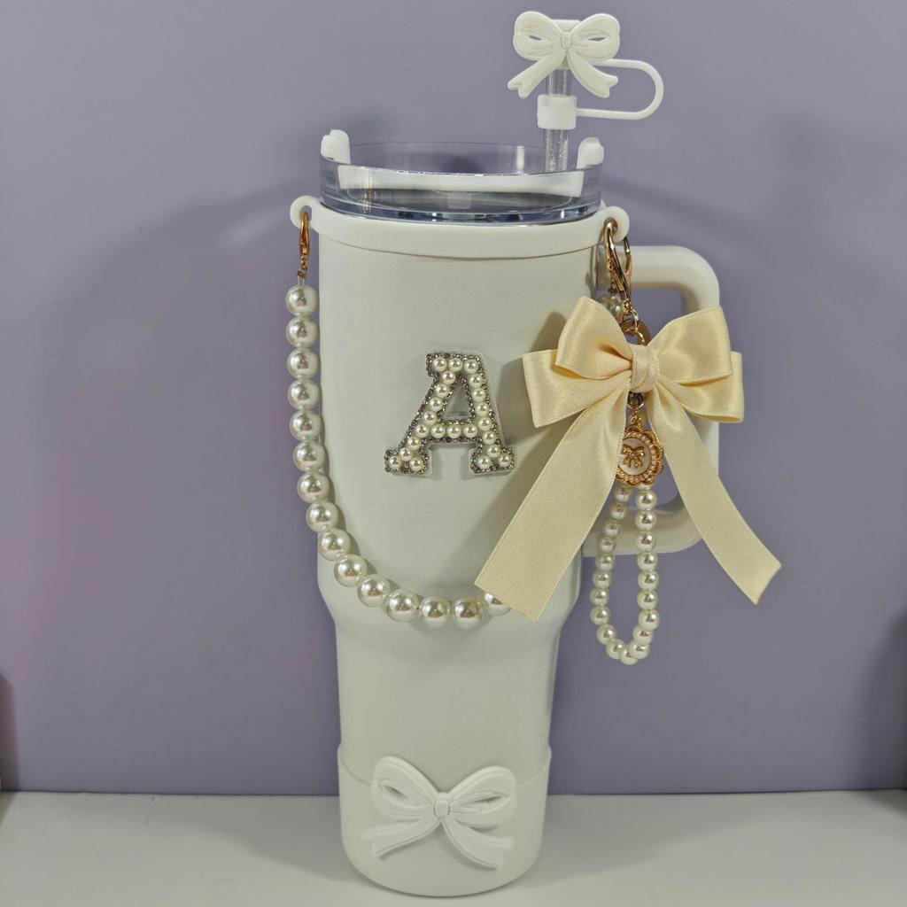 Cute Bow Silicone Boot Bottom Sleeve Cover for Stanley 30/40 OZ Tumbler Cup Protection Case Straw Covers Cap For Stanley Cup