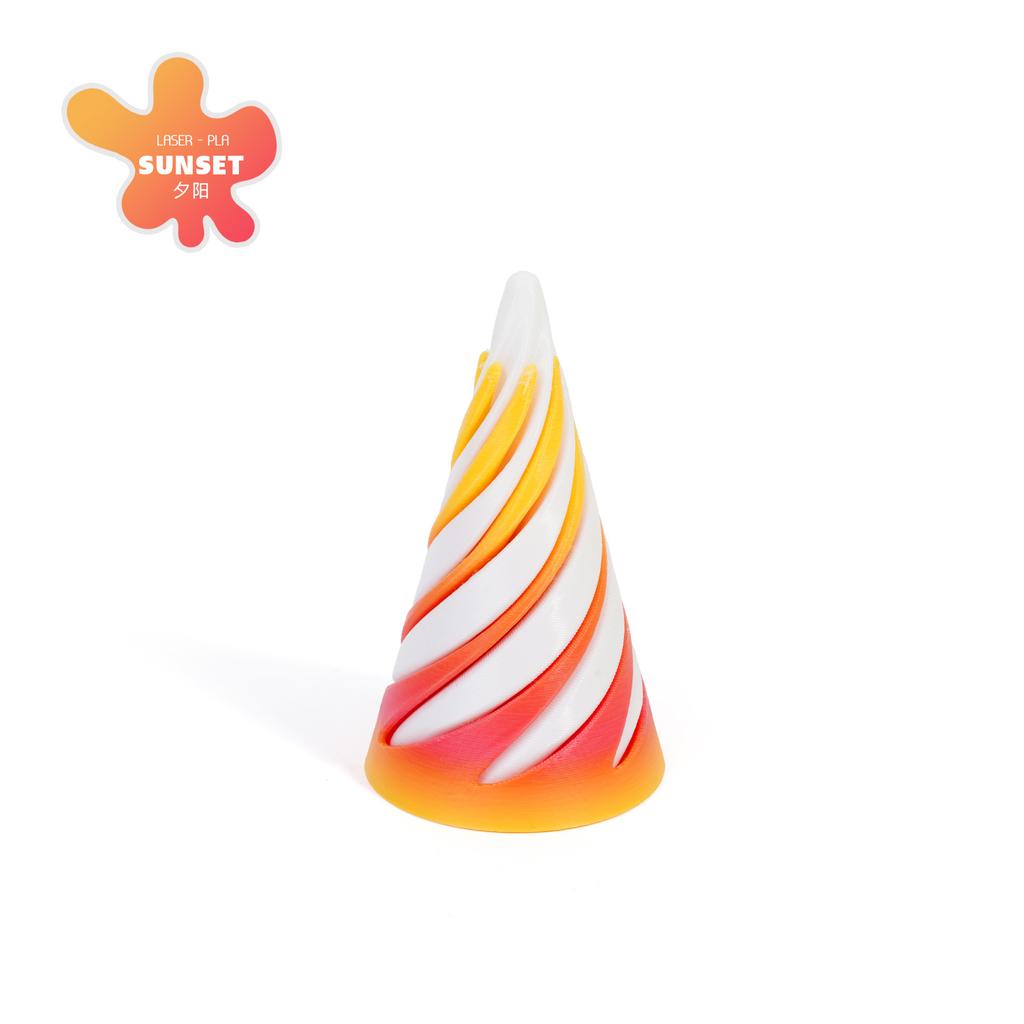 3D Printed Decoration Mini Vortex Printed Spiral Conae Fidget Toy Impossible Pyramid Passthrough Sculpture Thread Illusion Gift