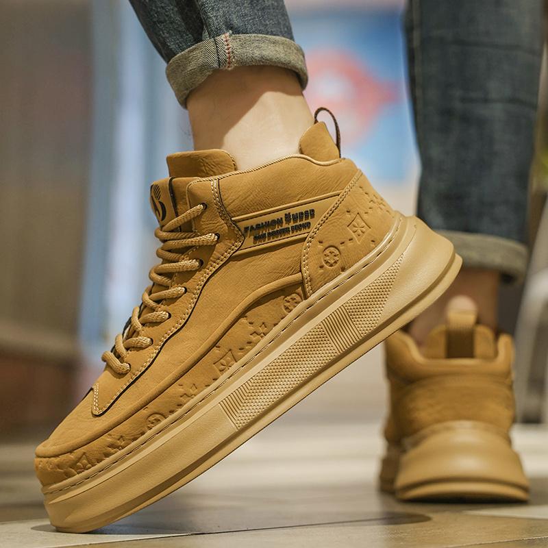 Men's Shoes for Autumn and Winter, High-end and Versatile Sports Sneakers, Men's Thick-soled Trendy Shoes, Men's Casual