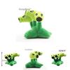 Plush Threepeater Plant Vs Zombies Doll 17cm Stuffed Toy For Kids' Gifts