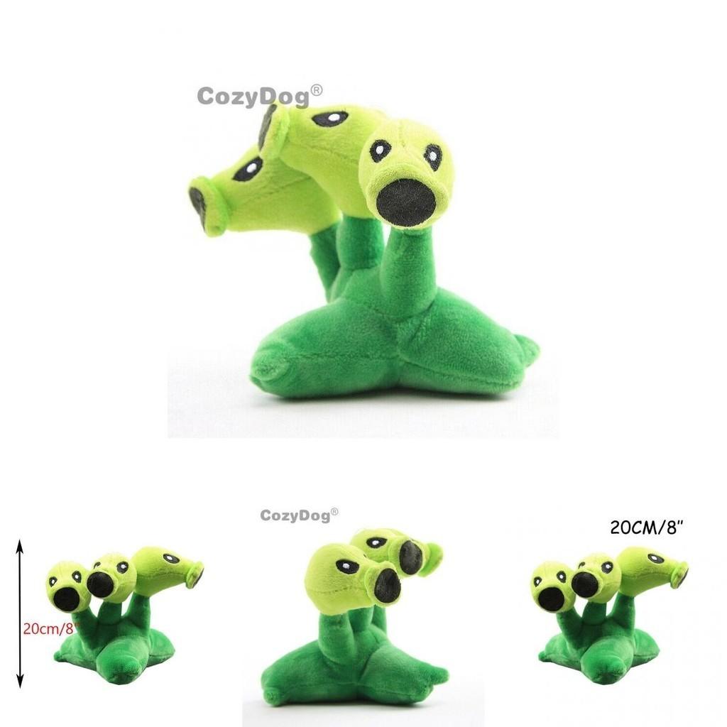 Plush Threepeater Plant Vs Zombies Doll 17cm Stuffed Toy For Kids' Gifts