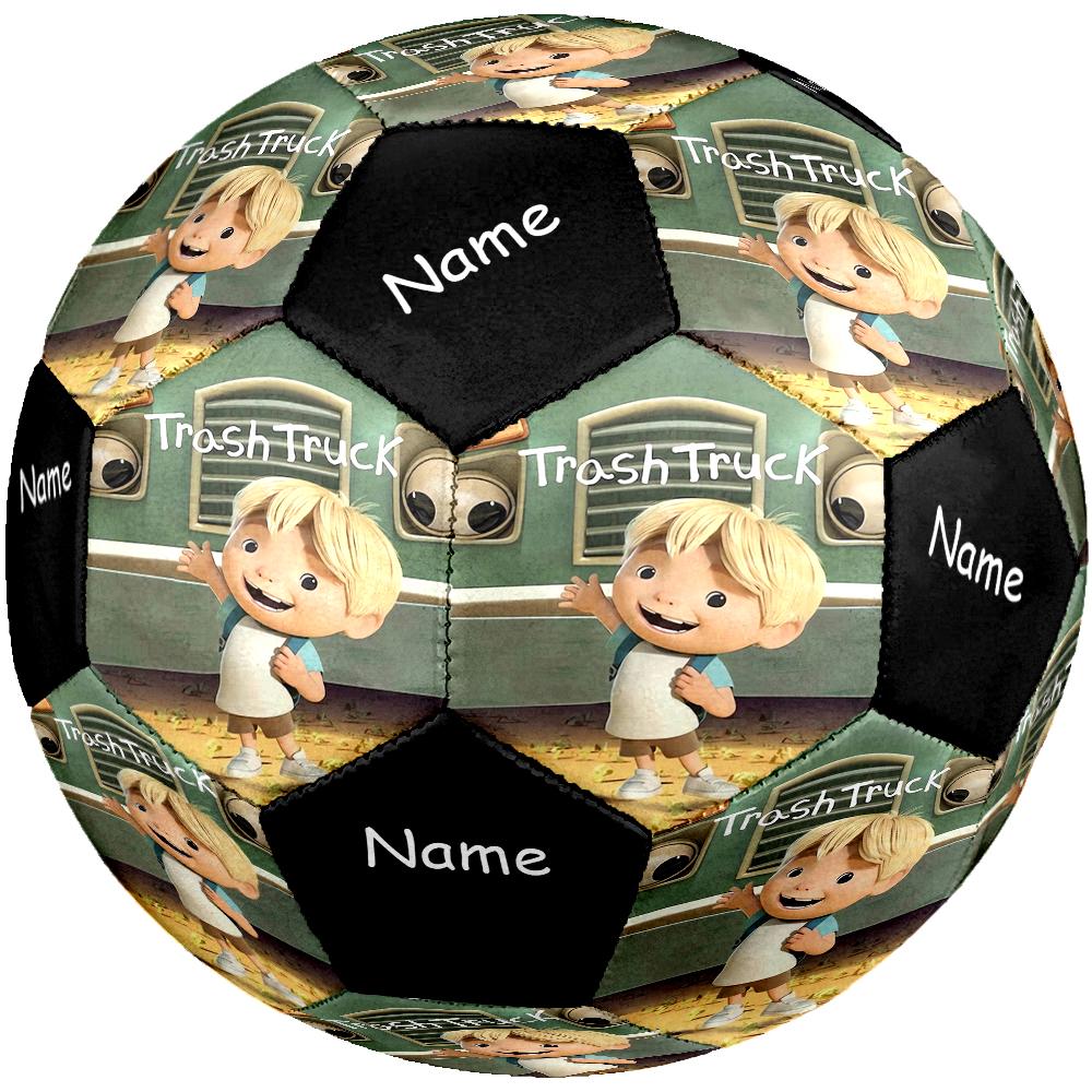 Custom Name Trash Truck Theme Size 5 Soccer Ball, Suitable for Both Indoor and Outdoor Matches, a Gift Suitable for Everyone.