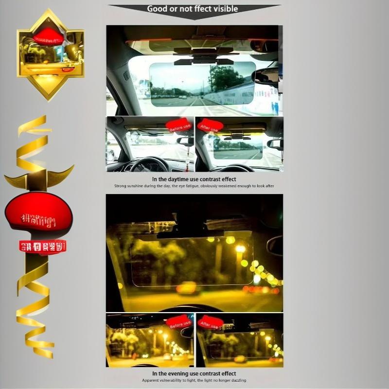 Car Sun Visor Anti Glare Sun Visor Extender Anti-Dazzle Uv Blocking Sunshade Hd Day Night Driving Goggle Sun Shade