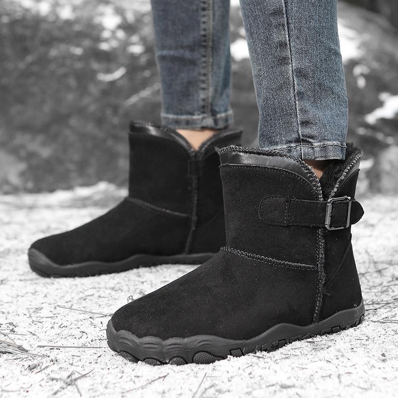 Unisex Fünf-Finger Baumwoll-Winterstiefel 2026 - Samtgefüttert, Warm, Abriebfest, Verdickte Schneestiefel
