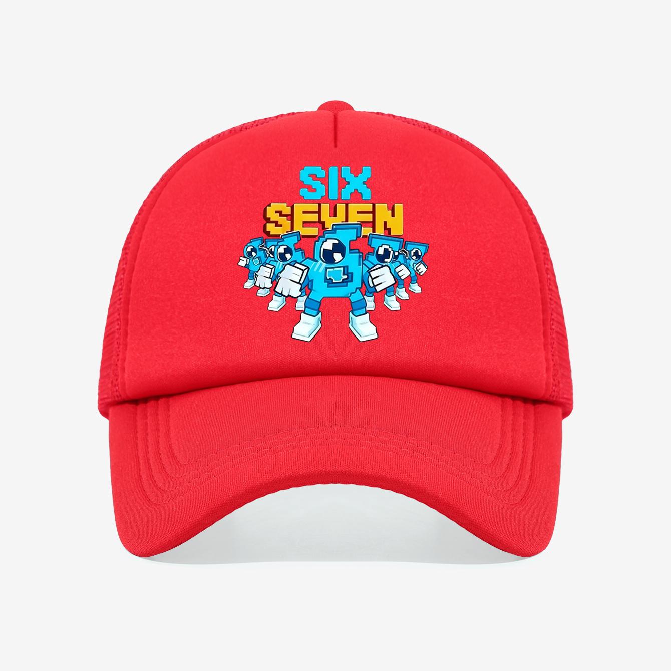 

1PC Cyberstyle Pixel 67 Mesh Hat | Multi color Contrast+Breathable Mesh Fabric, Essential for Going Out on the Street красный