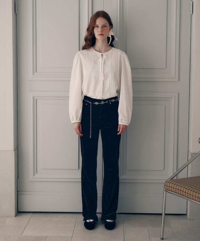 ROLAROLA Velvet Boots Cut Pants Navy