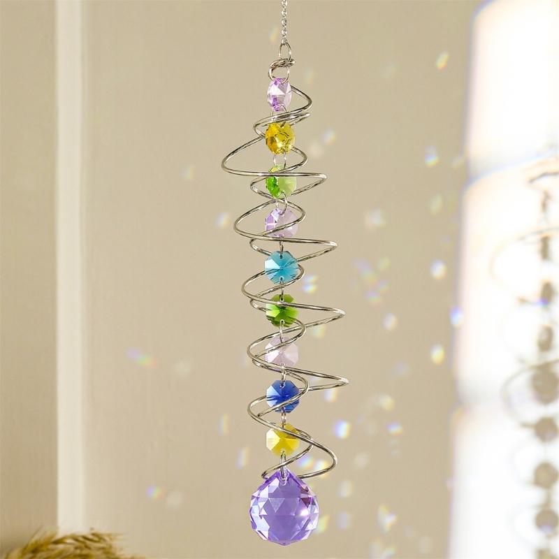 3D Tailwinds Rotating Crystals Ball Suncatchers Rotating Stabilizers Hangings Decorations for Window Tree Wall Indoor Outdoor