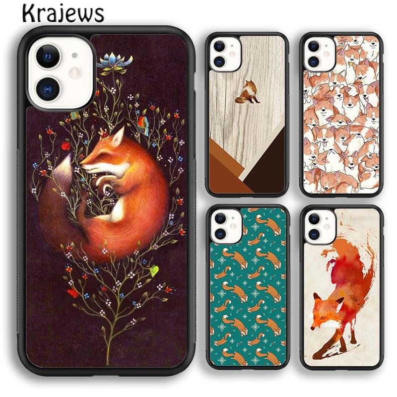 Krajews Fox clever vignette Soft Phone Case Cover For iPhone 17 Air 16 15 14 plus 11 12 13 pro max Plus coque Fundas