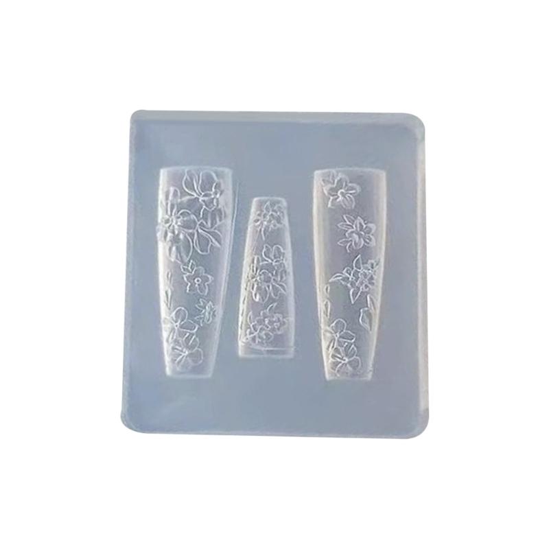 

Easy Cleaning Flower Nail Art Silicone Mold Flexible Reusable Manicure Charm Mold For Creative Nail Decorations 1