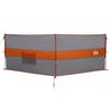 VidaXL Camping Windbreak Grey and Orange 344x120 Cm Waterproof, Beach Windbreak, Motorhome Windbreak, 4009653