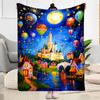 Castle In The Stars Flannel Blanket-Soft and Suitable for Sofas,Beds,Offices,Travel,All Seasons,Great Gift for Holidays and Birthdays.