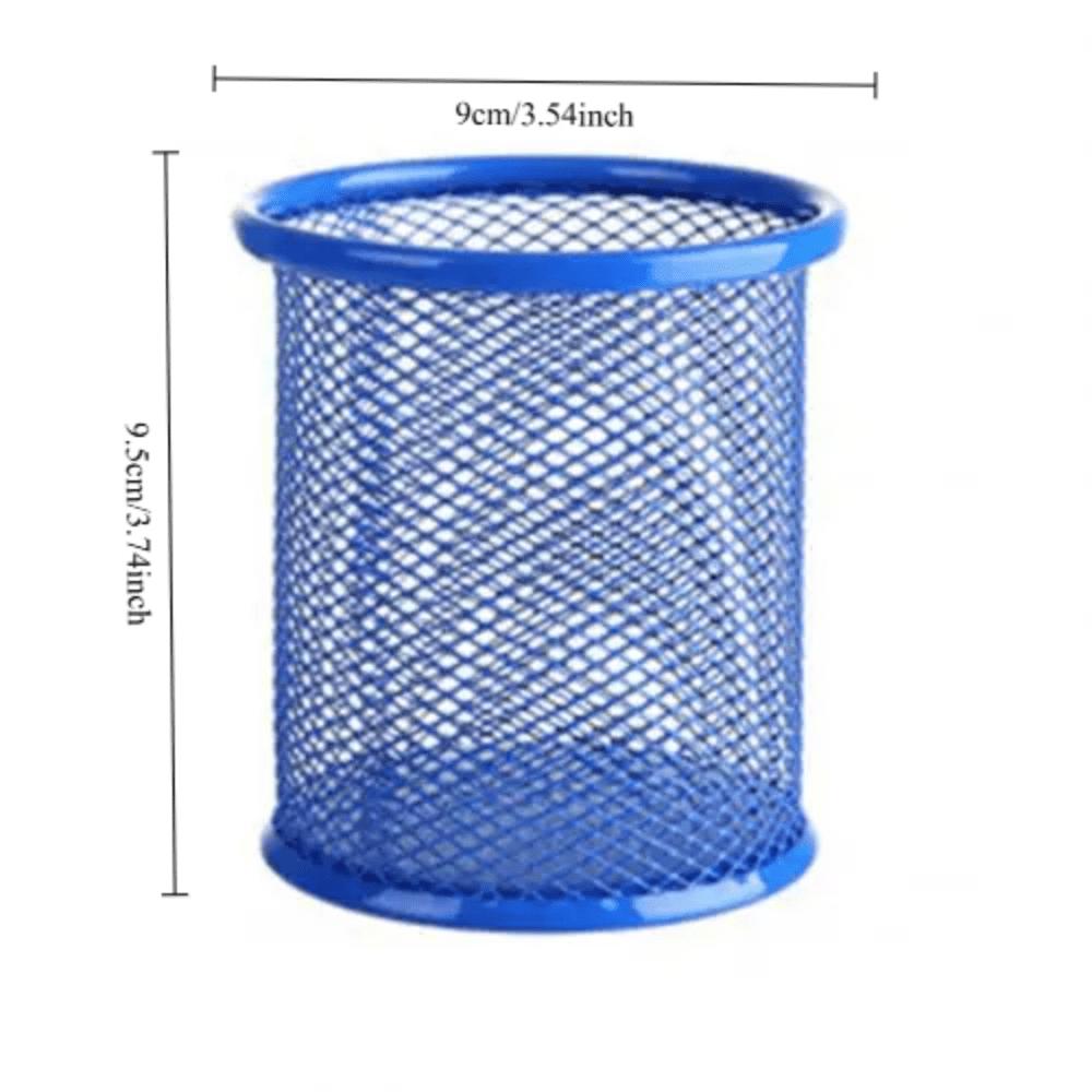 1Pcs Pencil Holder Office Desk Mesh Square Pen Holder Cup Case Container Organiser Durable Pencil Case