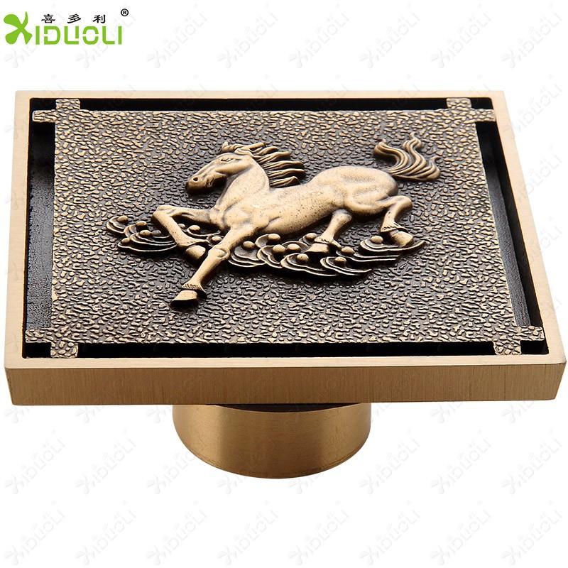 brass antique floor drain stainless steel Bathroom Floor Drain (Red,Brass) красный