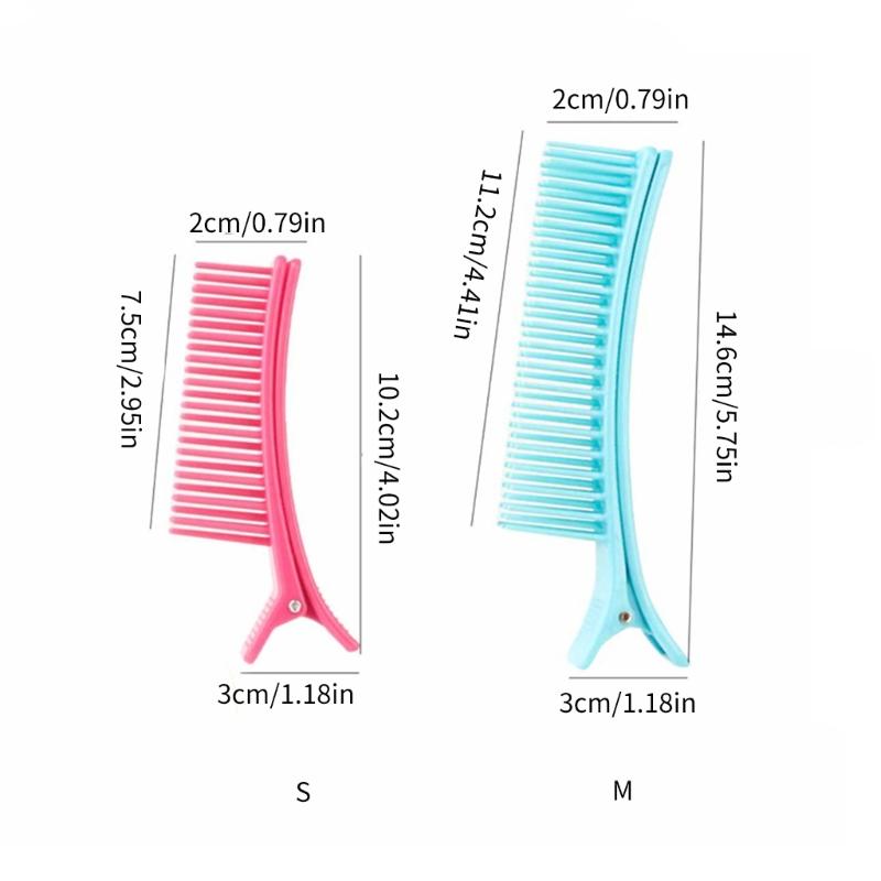6Pcs Practical Hair Clip for Precise Sectioning Brush Top Design Styling Tools Coloring Cutting DIY Hairstyling Essential