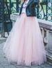 European & American Multi-Color 1-Meter Five-Layer Tulle Puffy Skirt – Adult Mid-Length