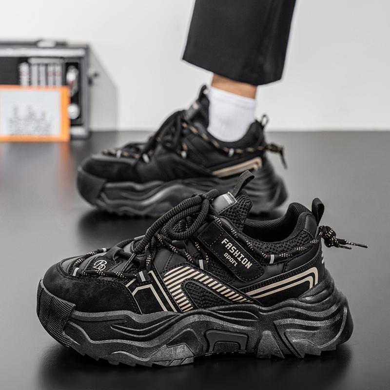 New Fashion Men 's Four Seasons Comfortable Thick Sole Shoes Students BoysTrending Soft Sole Breathable Casual Running Sneakers