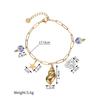 New Trend Gold Plated Stainless Steel Bracelet Ceramic Pendant Ocean Style Shell Conch Accessories Beach Jewelry Gifts for Women