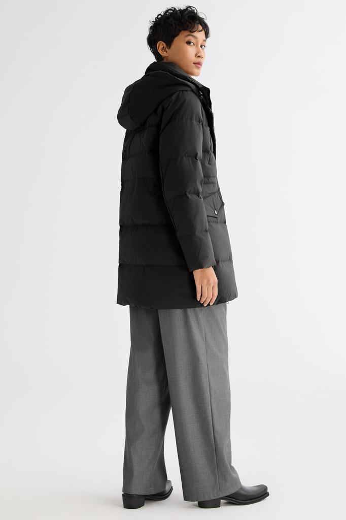 Orolay Hooded Down Regular Perfect for and Outdoors Size Women's Jacket, Mid-Length, Fit, Windproof, Cold-Resistant, Water-Repellent, Winter,