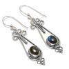 Natural Labradorite Gemstone Earrings, 925 Sterling Silver Earring, Handmade Boho Silver Jewelry Dangle Earrings, Mother's Day Gifts