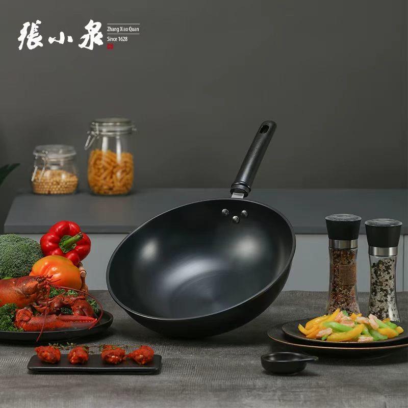 Ручная работа Zhang Xiaoquan, чугунная сковорода Dongpo, 32 см, черное золото