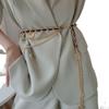 Trendy Minimalist Metal Chain Waist Sash For Women With Elegant Dress And Top Pairing