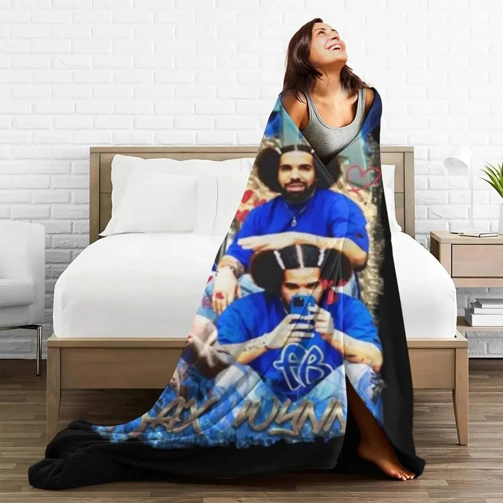 Drake Blankets Anita Max Wynn Album Travel Office Flannel Throw Blanket Super Warm Couch Chair Custom DIY Bedspread Gift