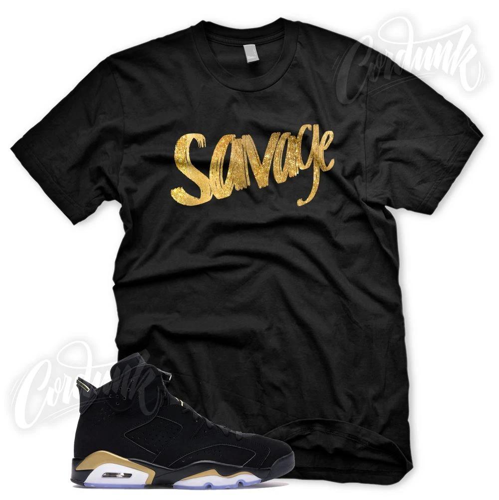 

SAVAGE T Shirt for J1 DMP 6 Defining Moments Pack Metallic Gold Toe 3XL