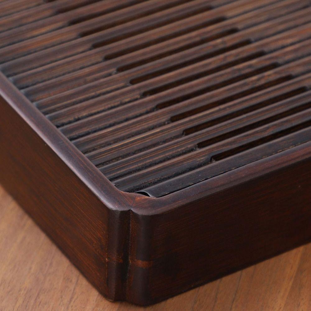 Natural Bamboo Chinese Tea Tray Rectangular Tea Storage Tray Tea Drainage Board  Tea Room