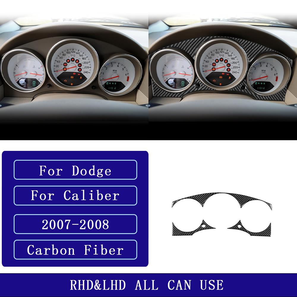 For Dodge Caliber 2007-2008 Carbon Fiber Instrument speedometer Panel Trim Cover Car Interior Accessories Decorative Stickers