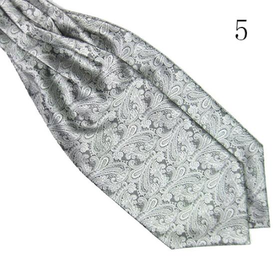 Men's Classic Colorful Silky Satin Wedding Banquet Necktie Cravat Ascot Tie