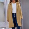 Women's Fashion Jacket Casual Solid-color Long-sleeved Cardigan Long Coat