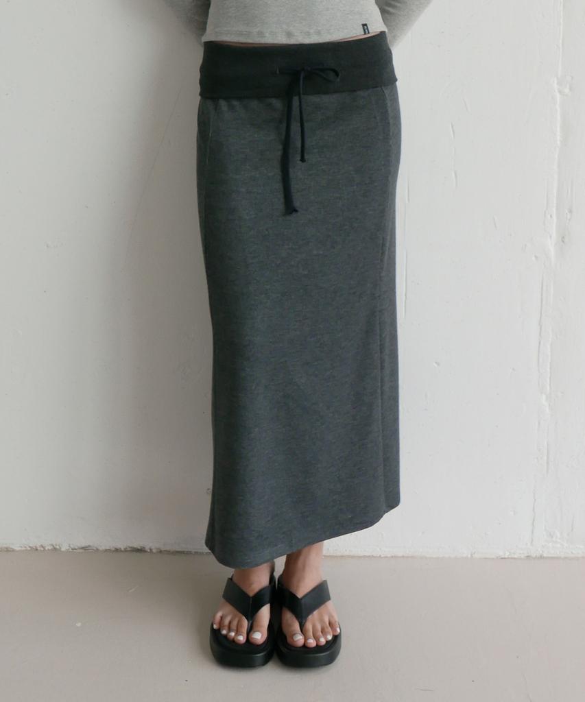 DEARSTALKER D. Basic Knit Fold Long Skirt - 2 Color