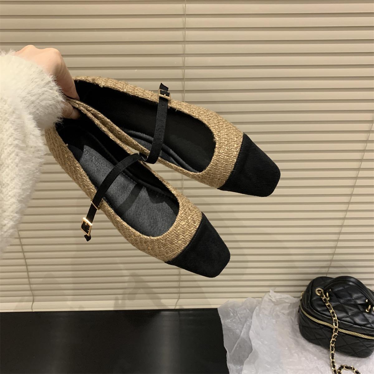 

Модная женская обувь на плоской подошве, туфли Мэри Джейн, весенне-осенний новый стиль, плоская подошва, квадратный носок, повседневная обувь больших размеров для женщин 33 хаки