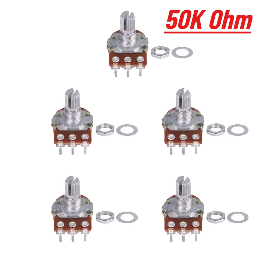 15mm 3pin WH148 Linear Taper Rotary Potentiometer Resistor 1K 2K 5K 10K 20K 50K 100K 250K 1M Ohm Kit With Nuts And Washers