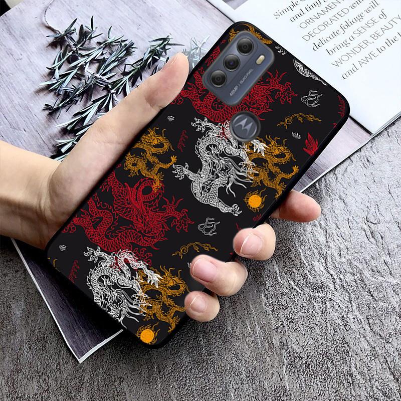 Fashion Niedlichen China Dragon Telefon Fall Für Moto G84 G22 G32 G42 G52 G62 G53 G72 G60 G60S G100 G10 G20 G30 g13 G50 G 5G G Pure