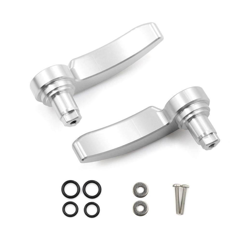 Aluminum Motorcycle Saddle Bag Latch Kit For Harley Davidson Electra Glide Street Glide Road King 14-21 Black Silver