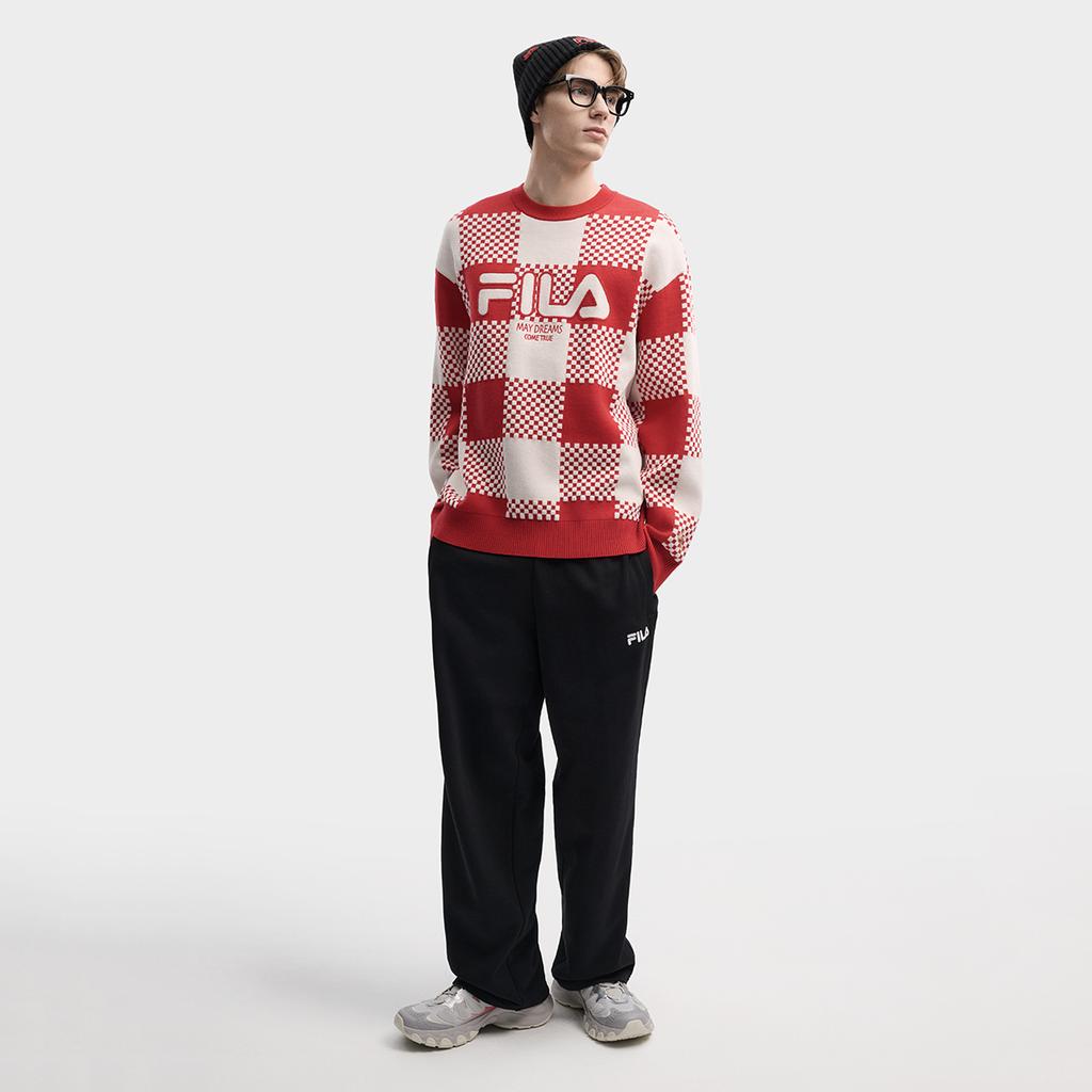 Fila Original Classic Simple Retro Casual Stylish Versatile Comfortable Knitted Sports Pants Men Pants Black F51M619601FBK