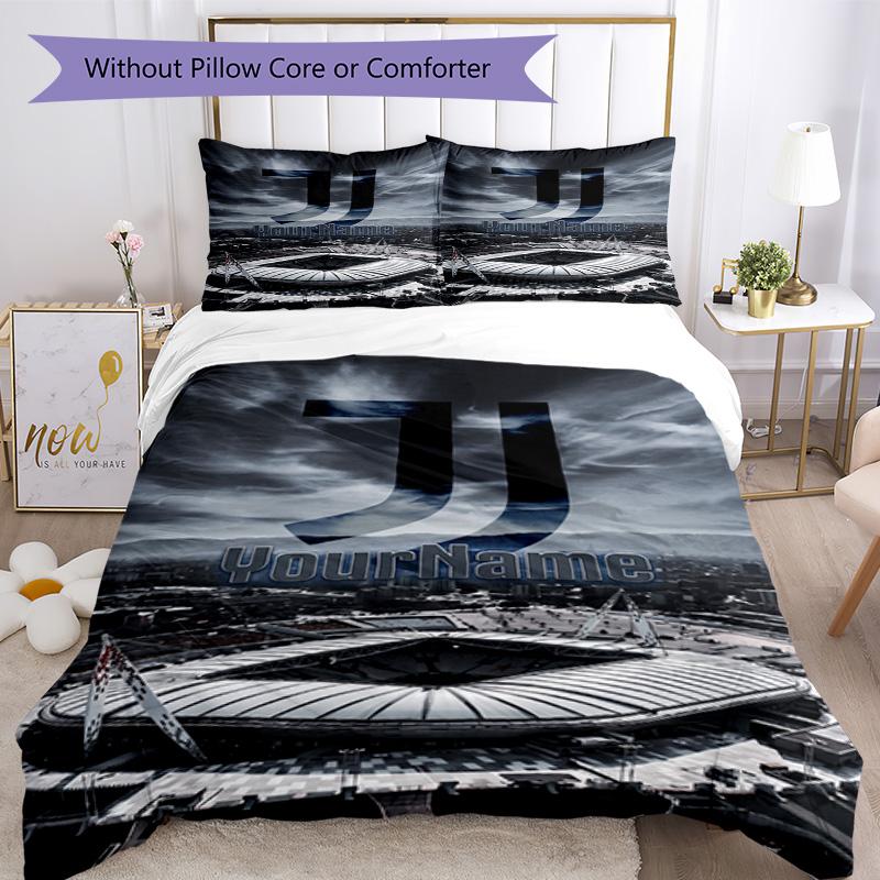 Juventus Customize Your Name Bedding Set Breathable Duvet Cover with Pillowcases Home Decoration Birthday Gift