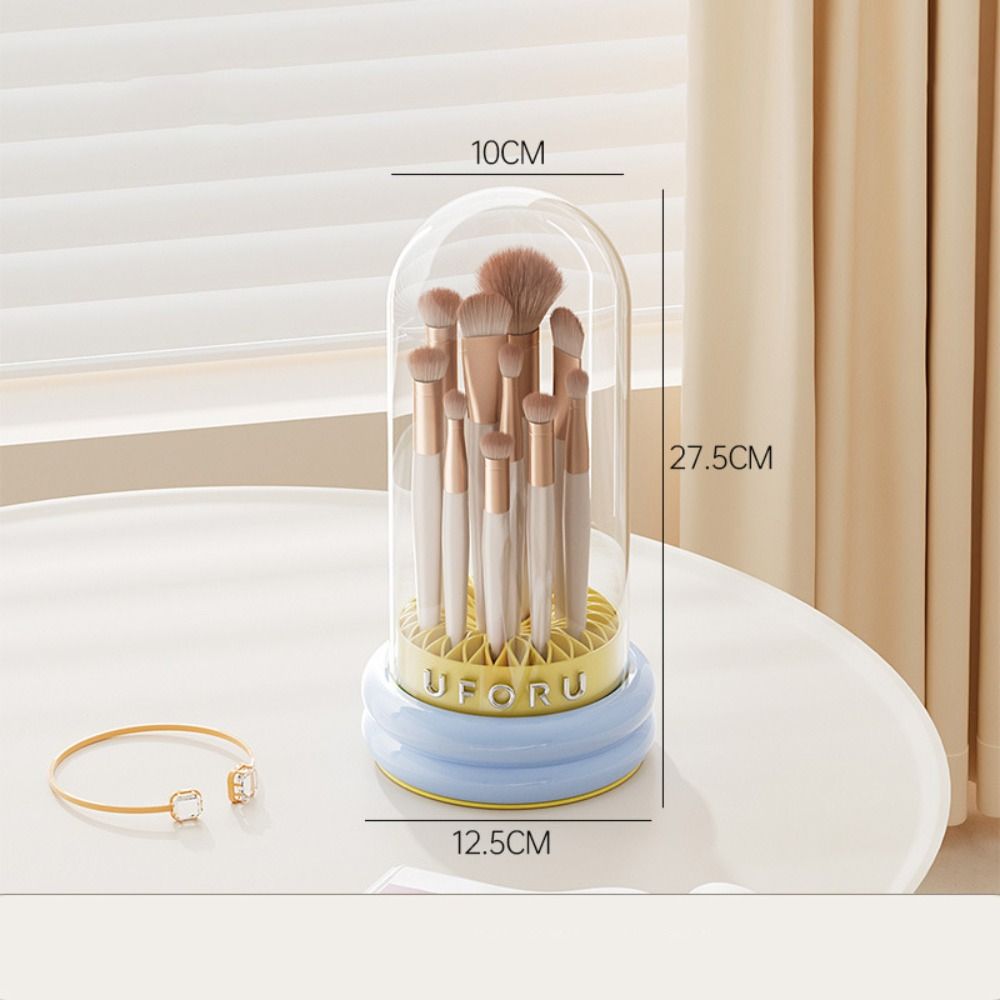 Dustproof Makeup Brush Cleaner Bowl 2-in-1 Cosmetic Brush Hang Drying Holder  Pen Holder