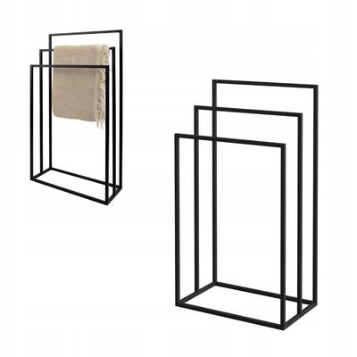 Nancy Black Metal Loft Towel Rack 50x23x92