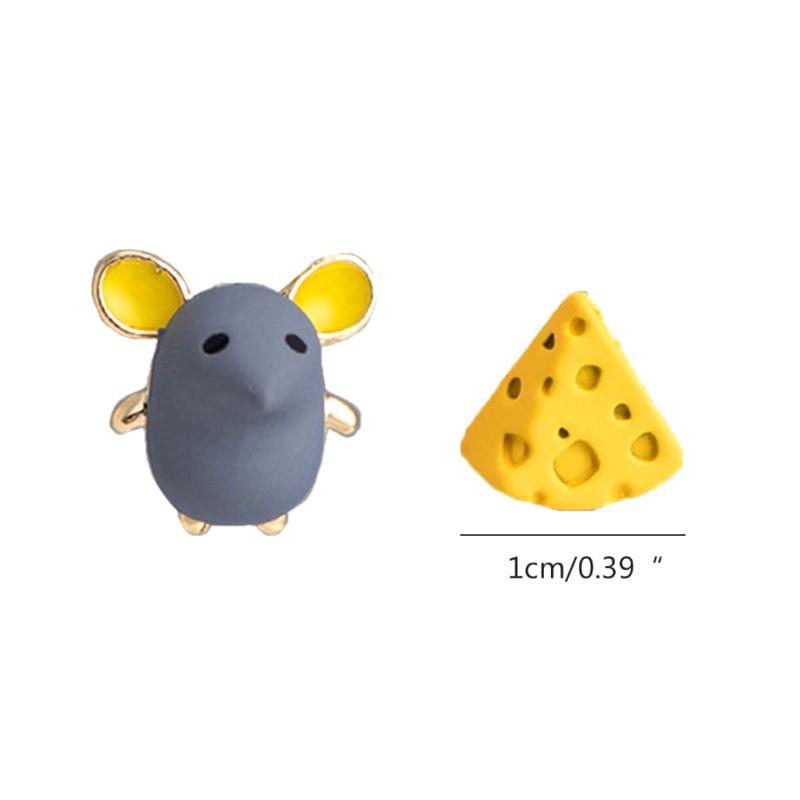 

Привлекательные серьги-мышки Уникальные серьги-мышки и сыр Привлекательные украшения для вечеринки, повседневной носки Клипсы для ушей, серьги