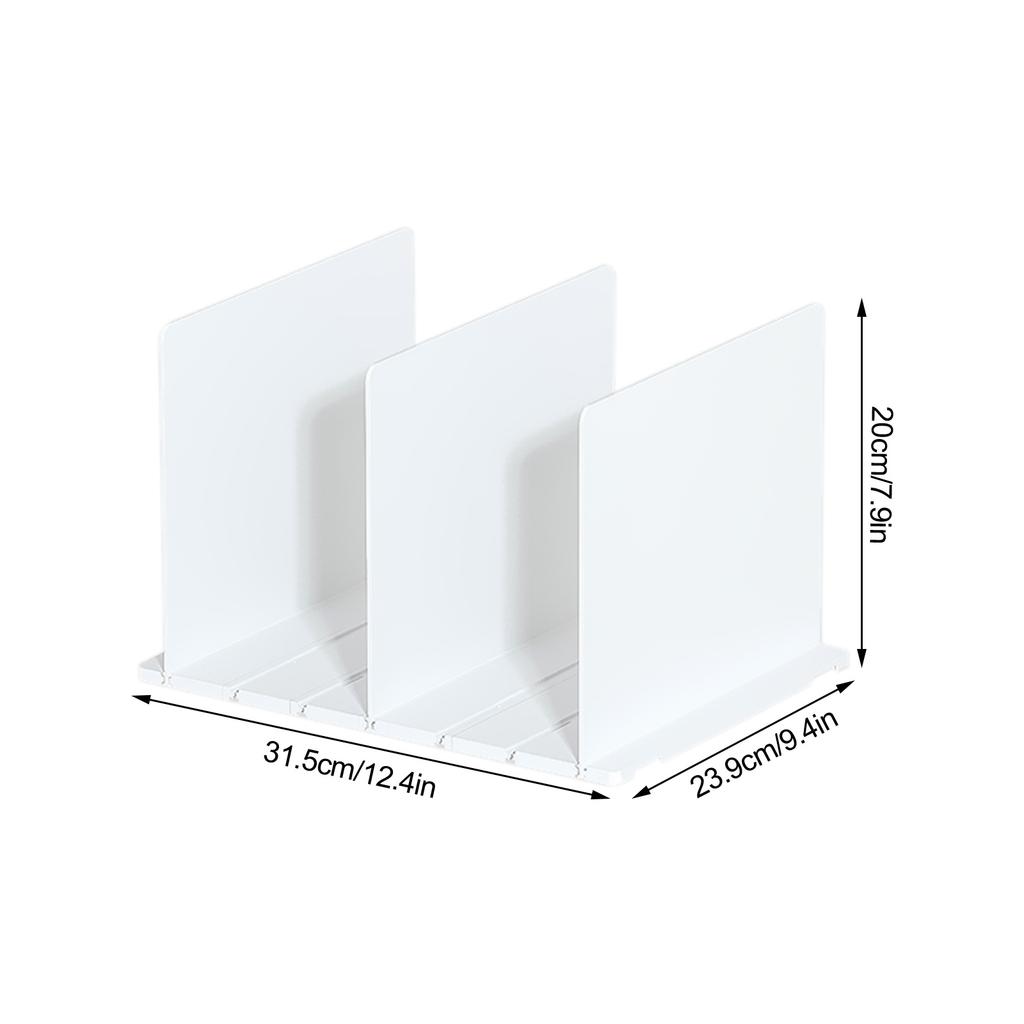 Shelf Dividers 3 Inserts White Maximizes Closet Vertical Space Shelf Separator for Closet Organization