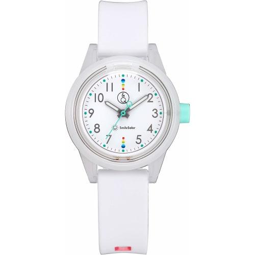 

Citizen Q&Q Smile Solar Watch, Solar-Powered, Analog, Matching Style, Water Resistant to 10 ATM, 32mm Diameter, RP29-009, White