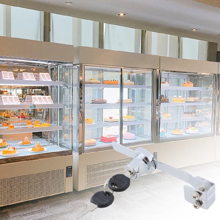 2Pcs Sliding Closet Showcases Security Lock with Key Glass Door Lock Replacement Ratchets Lock Easily To Install