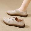 Genuine Leather Summer Loafers Women Casual Shoes Moccasins Soft Pointed Toe Ladies Footwear Women Flats Shoes White