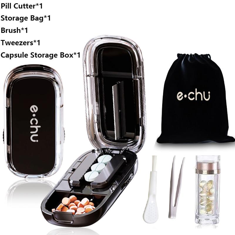 Sharp Pill Cutter Half Storage Compartment Box Splitter Divide Medicine Organizer Drug Slicer Medicine Tablet Storage Container